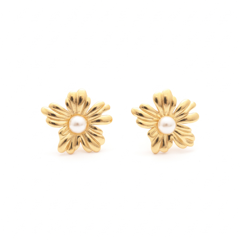 KAYYA21 Elegant Gold-Plated Stainless Steel Earring Combo