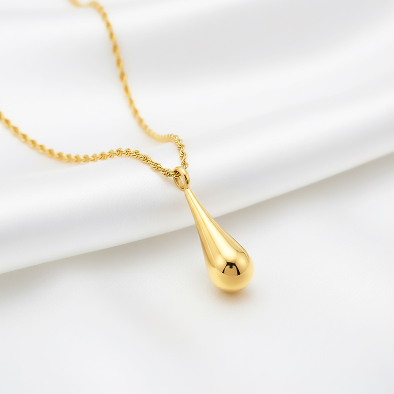 KAYYA21 Elegant Layered Gold Pendant Necklace Set – Stainless Steel Gold Finish