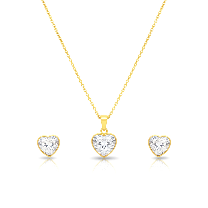 KAYYA21 Elegant Gold-Plated Jewelry Combo Set – Stainless Steel