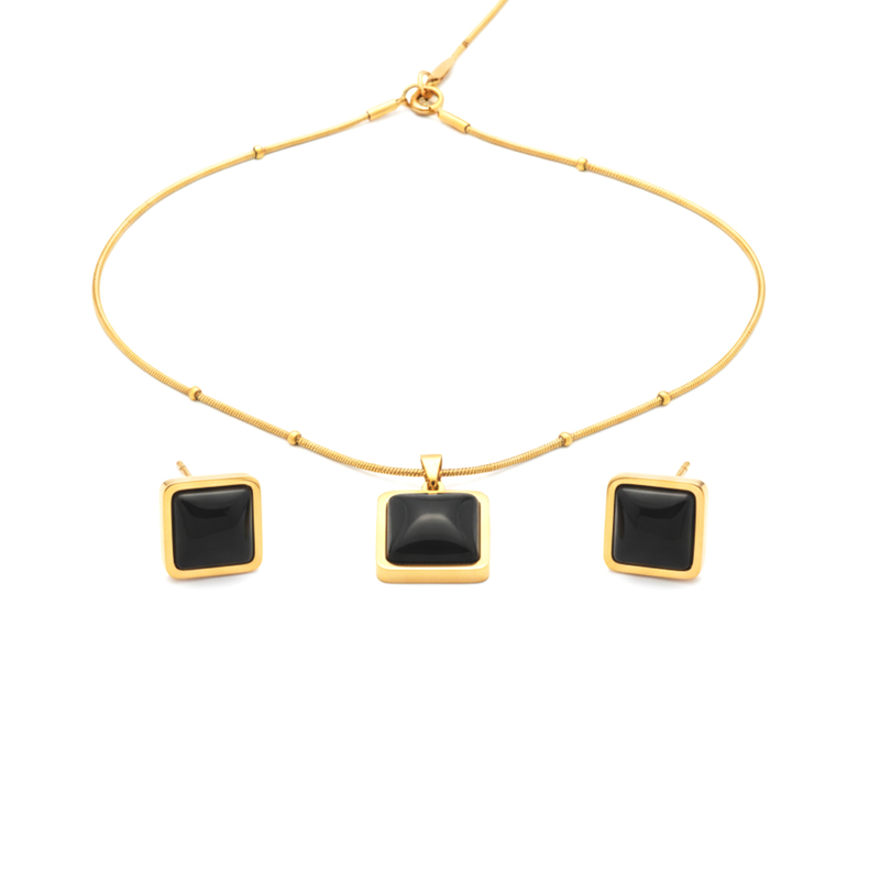 KAYYA21 Elegant Gold-Plated Jewelry Combo Set – Stainless Steel