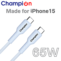 Champion SuperVOOC Type-C to C 65W Data Sync & Charging Cable PVC for all Apple & Type-C Port Devices (White) Champion SuperVOOC Type-C to C 65W Data Sync & Charging Cable PVC for all Apple & Type-C Port Devices (White)