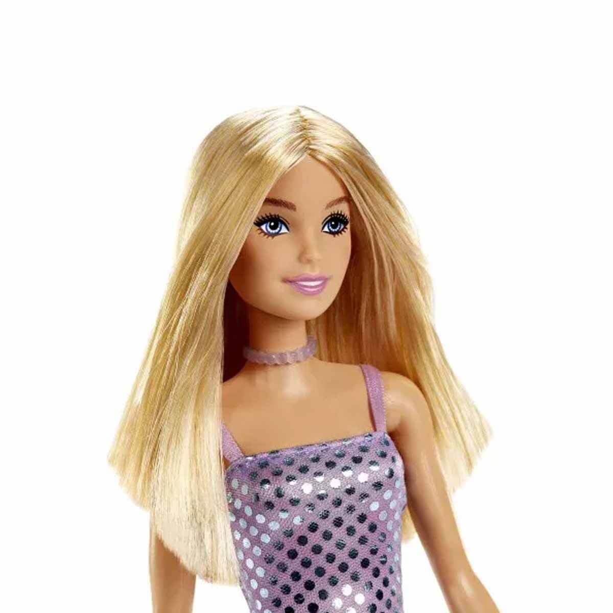 Barbie Doll, HJR93, Lavender Metallic Mini Dress Barbie Doll, HJR93, Lavender Metallic Mini Dress