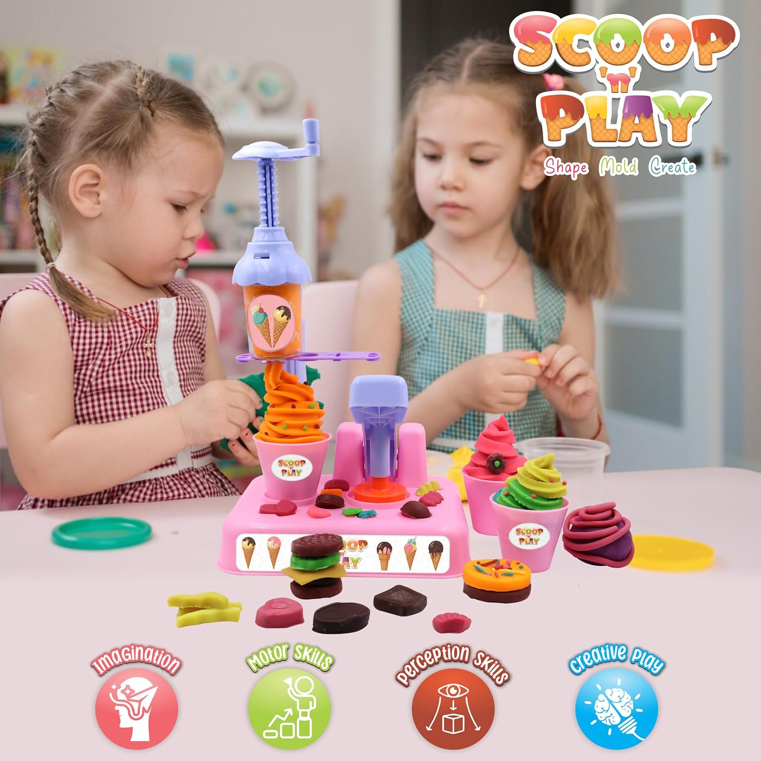 Scoop n Play, Play Dough Ice Cream Maker Set Scoop n Play, Play Dough Ice Cream Maker Set