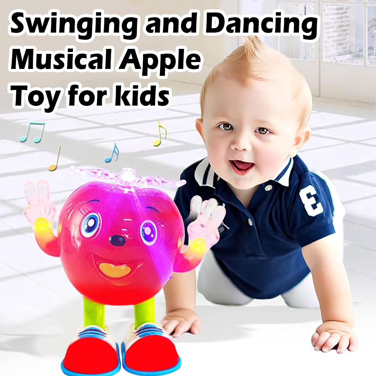Dance Apple Robot, Swinging & Dancing Musical & Light