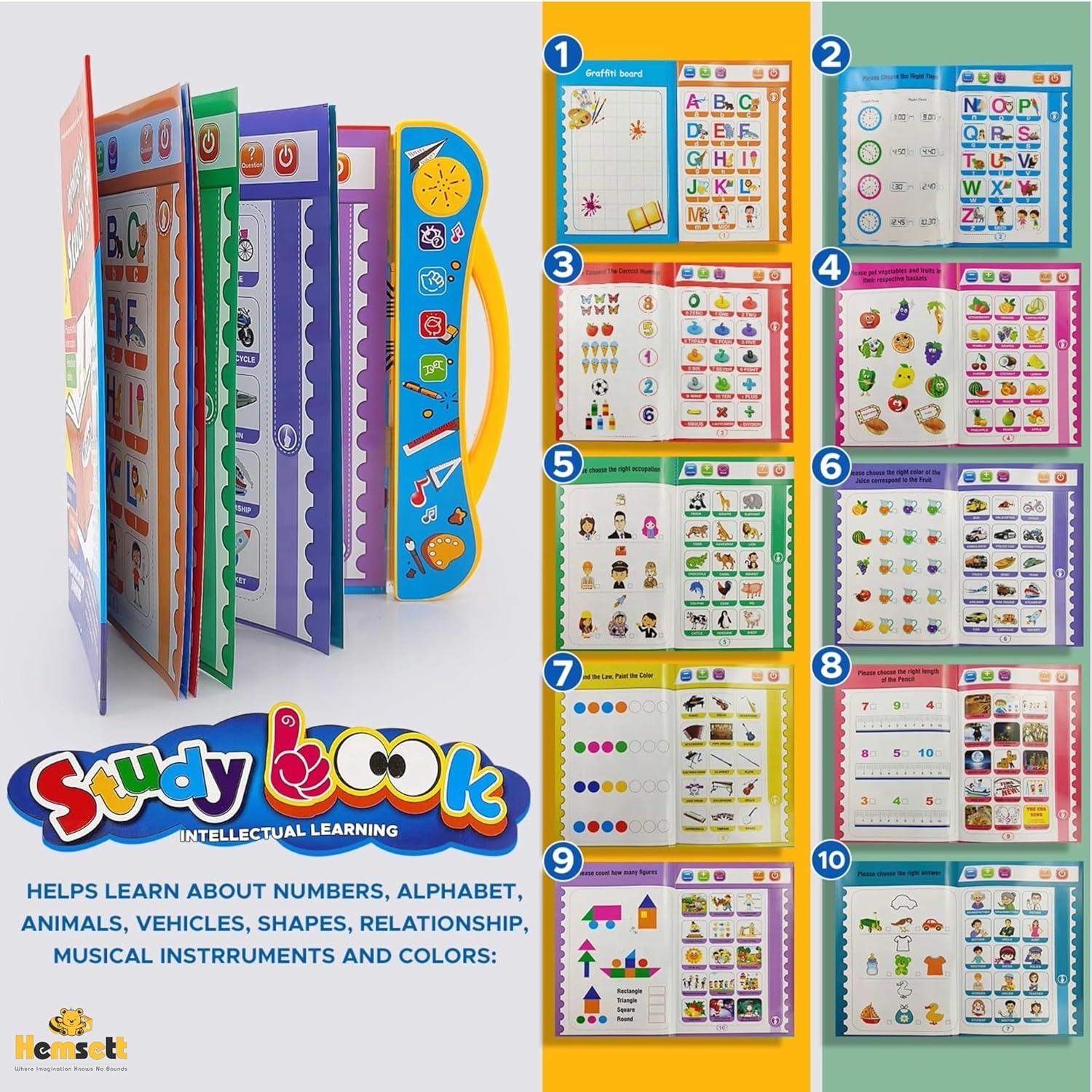 Interactive Intelligent Learning E-Book for Kids (Multicolor) Interactive Intelligent Learning E-Book for Kids (Multicolor)
