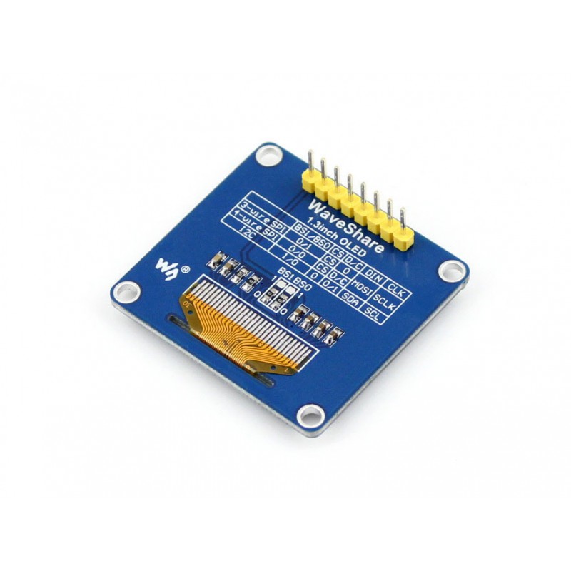 1.3inch OLED, SPI/I2C interfaces, straight/vertical pinheader 1.3inch OLED, SPI/I2C interfaces, straight/vertical pinheader