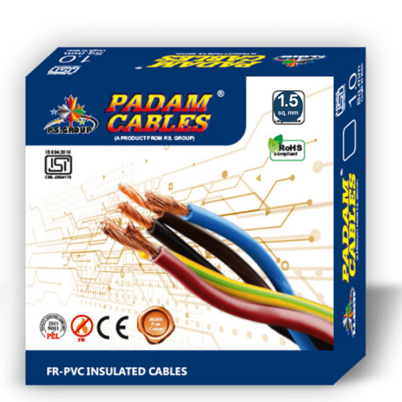 Padam 16.0 sq mm FR PVC insulated Multistrand flexible Copper Wire