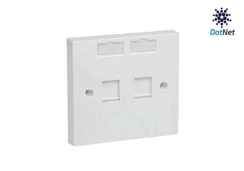 DotNet Face Plate 2 Port with Shutter DotNet Face Plate 2 Port with Shutter