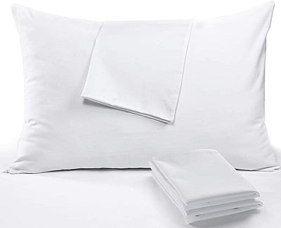 Pillow Cover Non-Framed 100% Cotton 300 TC Percale - Plain - White Pillow Cover Non-Framed 100% Cotton 300 TC Percale - Plain - White