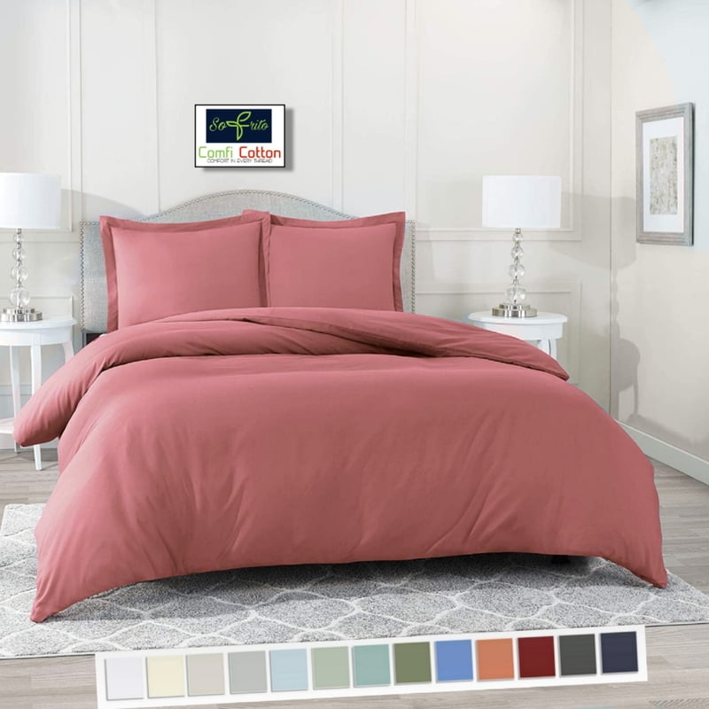Duvet / Comforter Cover Microfiber 300 TC Plain Ultra soft - Rose Gold
