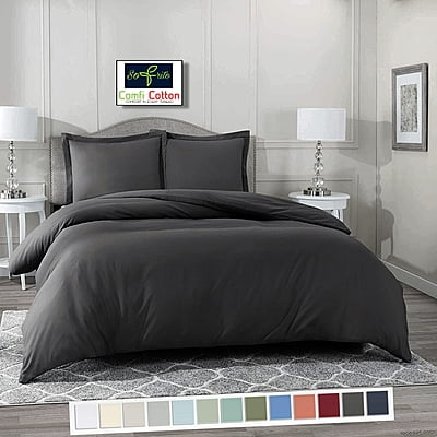 Duvet / Comforter Cover Microfiber 300 TC Plain Ultra soft - Graphite Duvet / Comforter Cover Microfiber 300 TC Plain Ultra soft - Graphite
