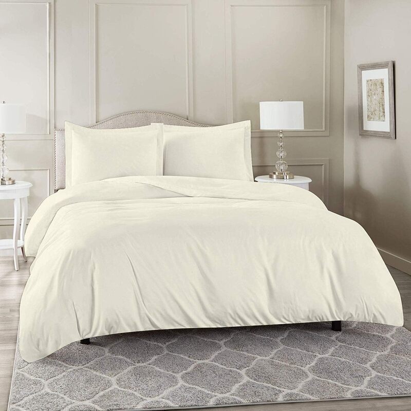 Duvet / Comforter Cover Microfiber 300 TC Plain Ultra soft - Ivory Duvet / Comforter Cover Microfiber 300 TC Plain Ultra soft - Ivory
