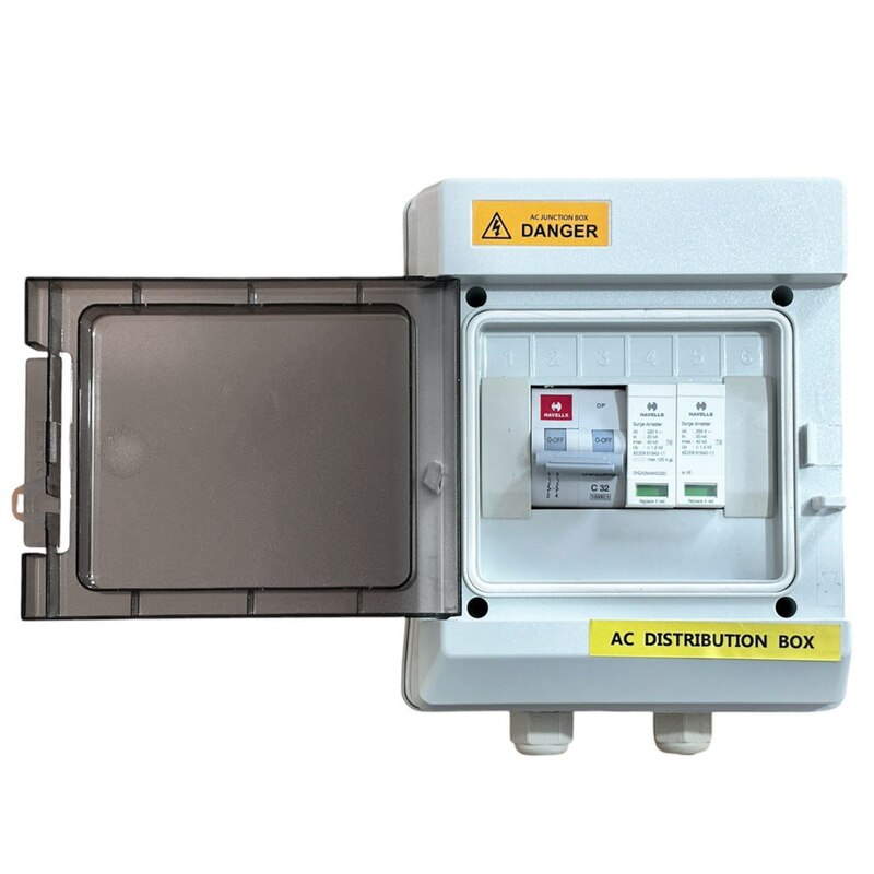 Premium Waterproof IP66 ACDB, 32A MCB & 320V SPD, Havells, for 1kW-5kW (1Ph)