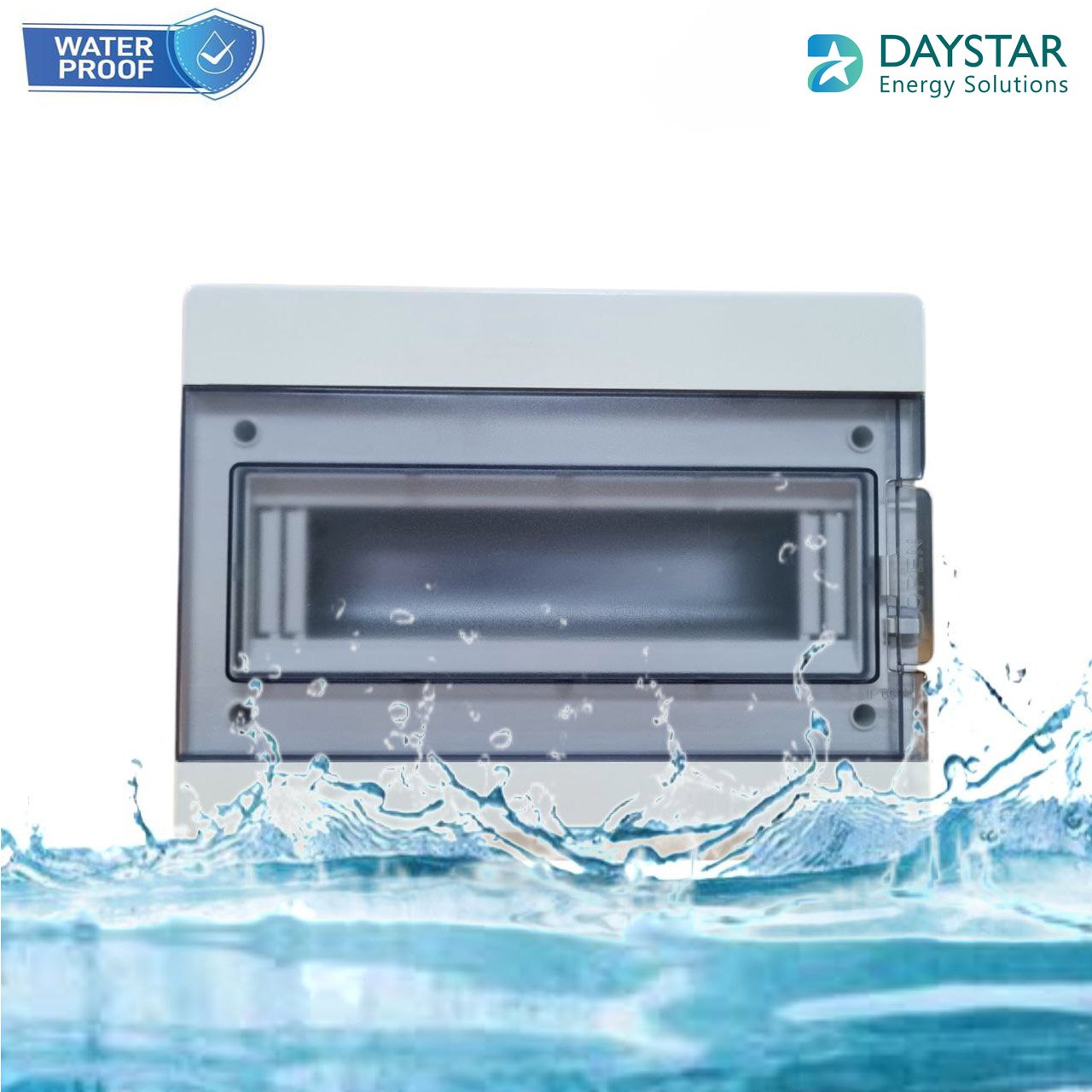 Type 2 - Weatherproof 12-Way MCB Box with Clear PVC Enclosure and Open-Type Cover for Power Distribution (27cm x9cm x21cm) Type 2 - Weatherproof 12-Way MCB Box with Clear PVC Enclosure and Open-Type Cover for Power Distribution (27cm x9cm x21cm)
