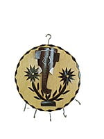 Handmade Round Shaped Lord Ganesh Key Hanger made of bamboo || home and office Handmade Round Shaped Lord Ganesh Key Hanger made of bamboo || home and office