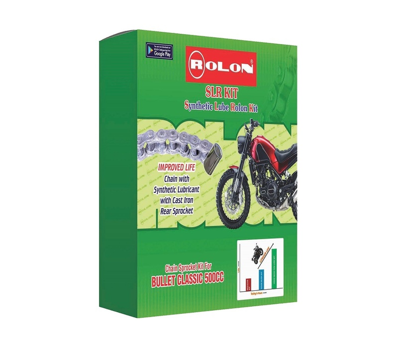 Rolon Chain & Sprocket Kit for Royal Enfield Bullet Classic 500CC (KIT BS 245)