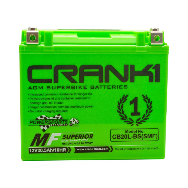 Crank1 Battery (CB20L-BS) Crank1 Battery (CB20L-BS)