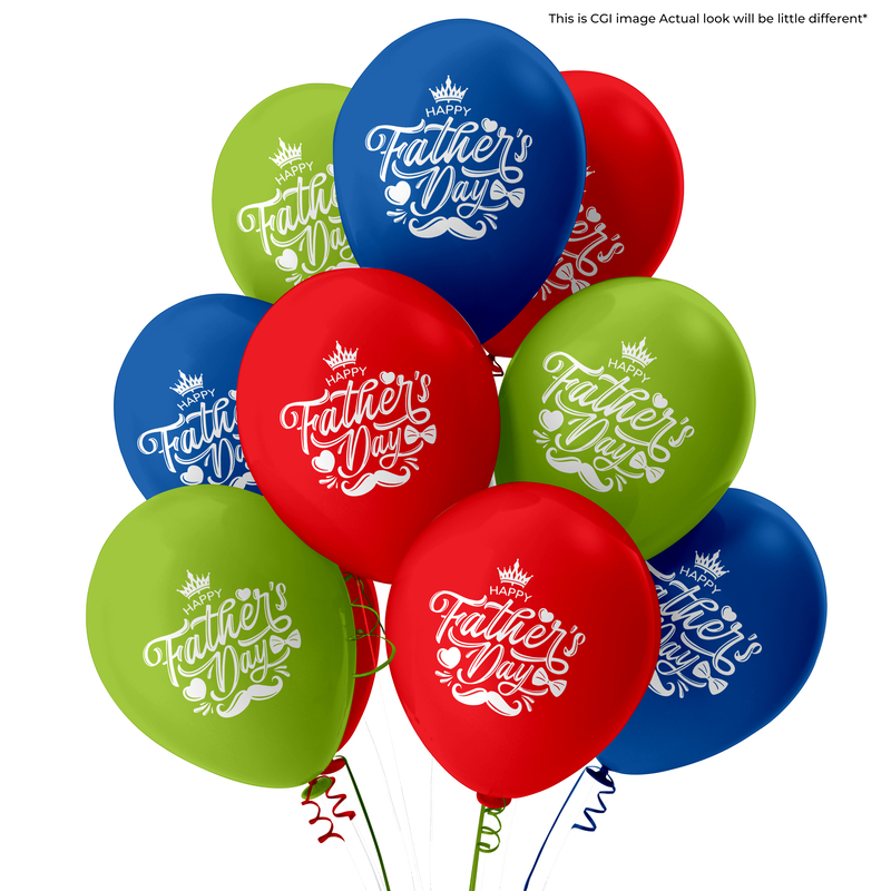 The Magic Balloons- Happy Father’s Day latex balloons, Red, Green & Blue color party decorations supplies, Pack of 30 pcs-181432 The Magic Balloons- Happy Father’s Day latex balloons, Red, Green & Blue color party decorations supplies, Pack of 30 pcs-181432