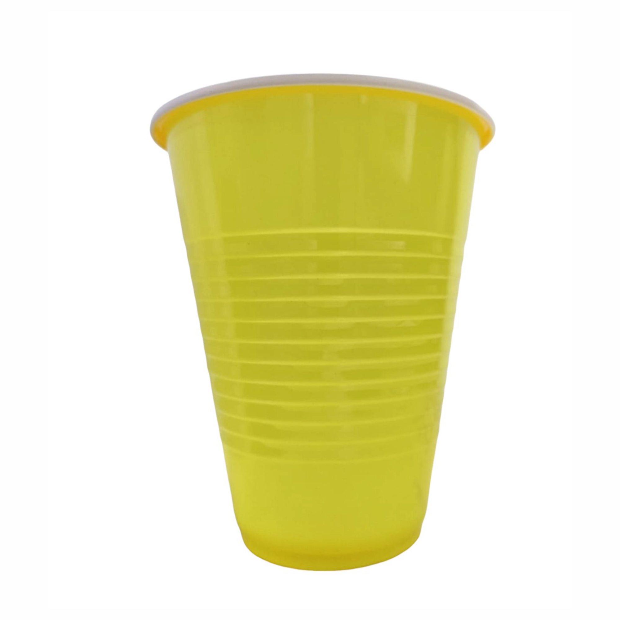 Set of 10 - 360ml Yellow Pong Beer Glasses for Parties | Reusable Drinking Cups for Beer Pong Party Games New Year Bachelor Retirement Wedding Celebrations Party Supplies