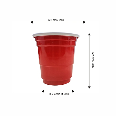 The Magic Balloons- Beer Pong Glasses Combo Pack 30pcs of 450ml Drinking Glasses and 30 Pieces of 60ml Red Shot Glasses for Bachelor Cocktails Holi Christmas and New Year Parties The Magic Balloons- Beer Pong Glasses Combo Pack 30pcs of 450ml Drinking Glasses and 30 Pieces of 60ml Red Shot Glasses for Bachelor Cocktails Holi Christmas and New Year Parties
