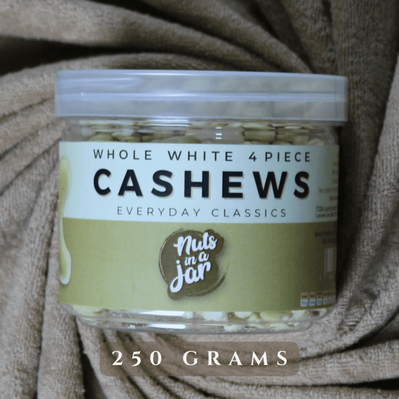 Nuts In a Jar Whole White Cashews Everyday Classics W320 250 Grams Nuts In a Jar Whole White Cashews Everyday Classics W320 250 Grams