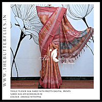 TISSUE TUSSER SILK SAREE SFHSTES23681 TISSUE TUSSER SILK SAREE SFHSTES23681