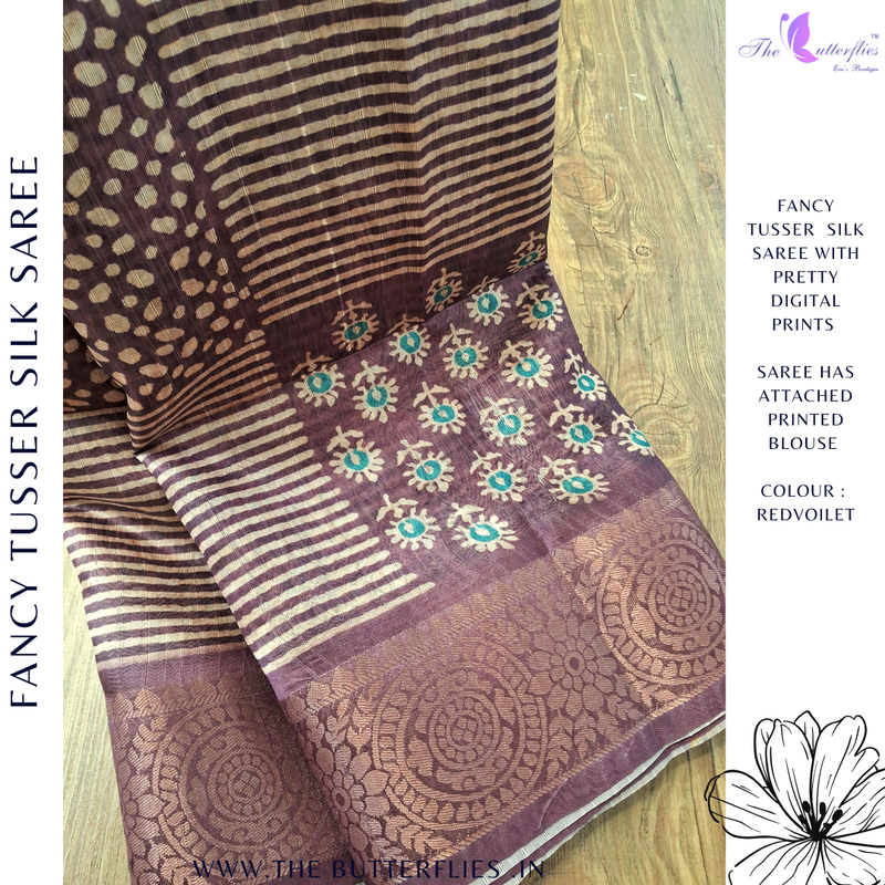 FANCY TUSSER SILK SAREE IHFSTUS23892 FANCY TUSSER SILK SAREE IHFSTUS23892