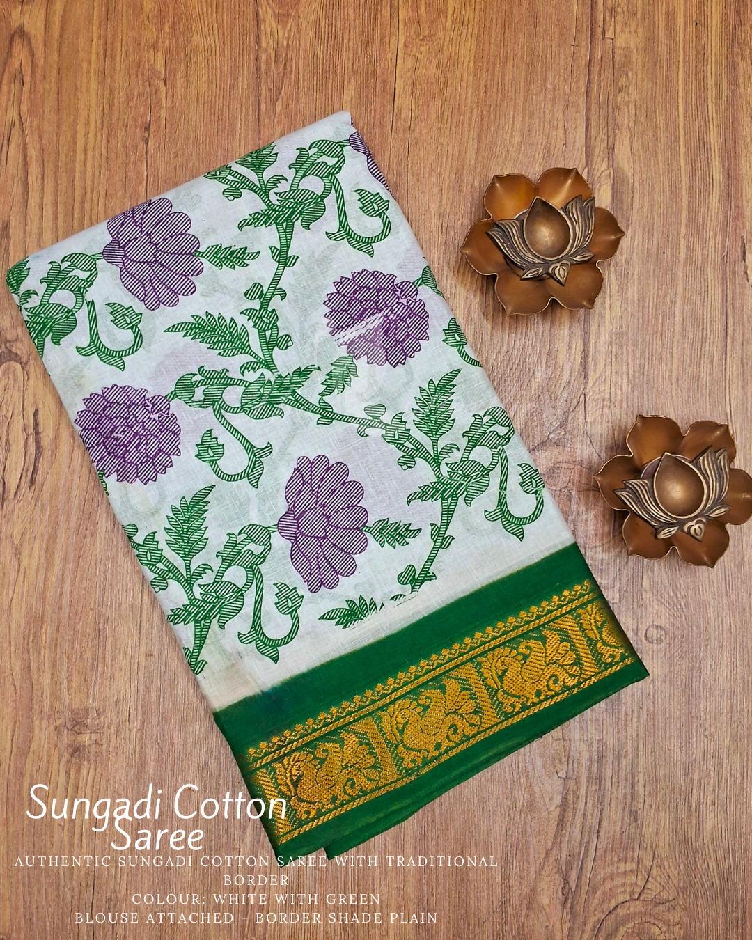 SUNGADI COTTON SAREE  SVMSSDS24048