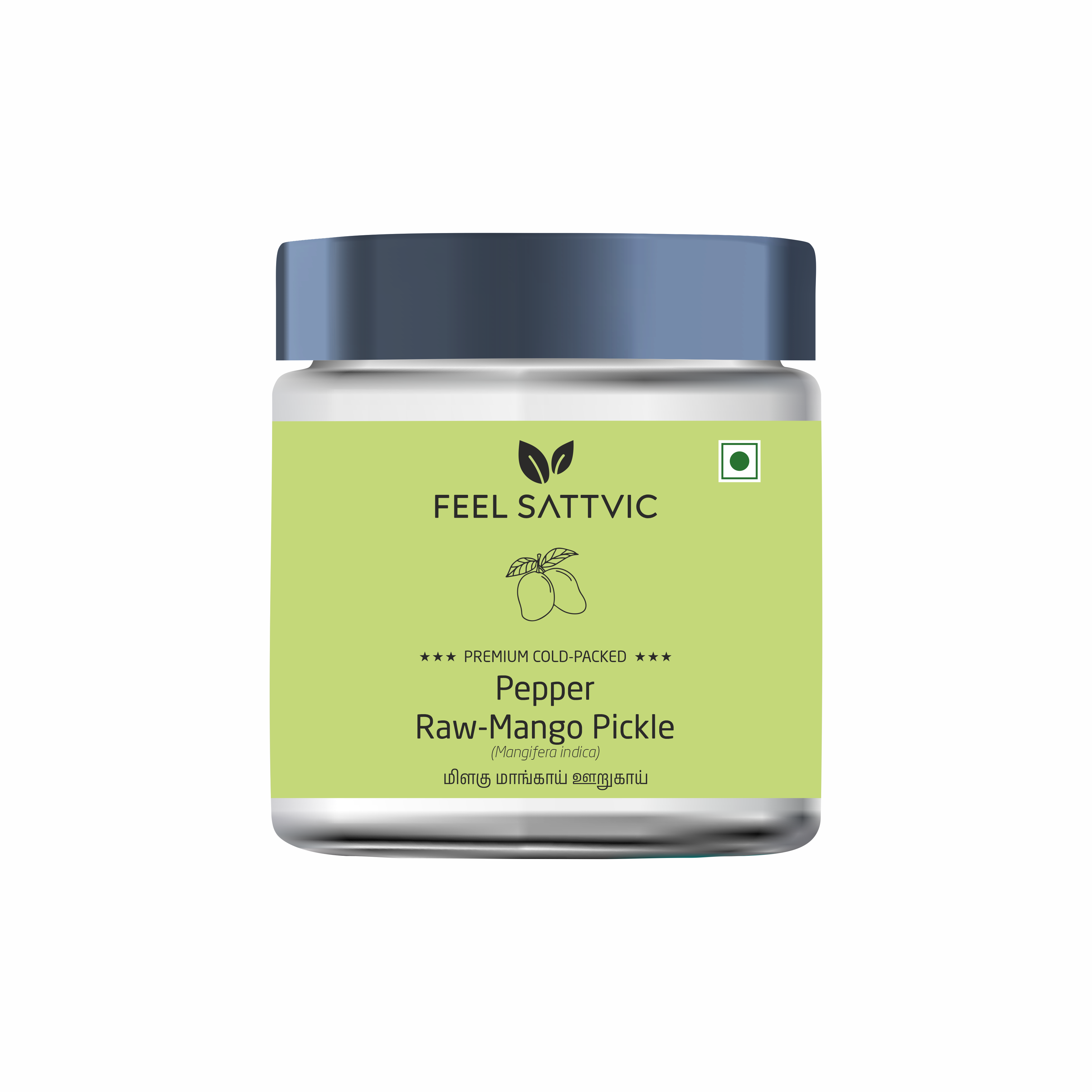 Premium Cold-Packed Pepper Raw-Mango Pickle – 185g