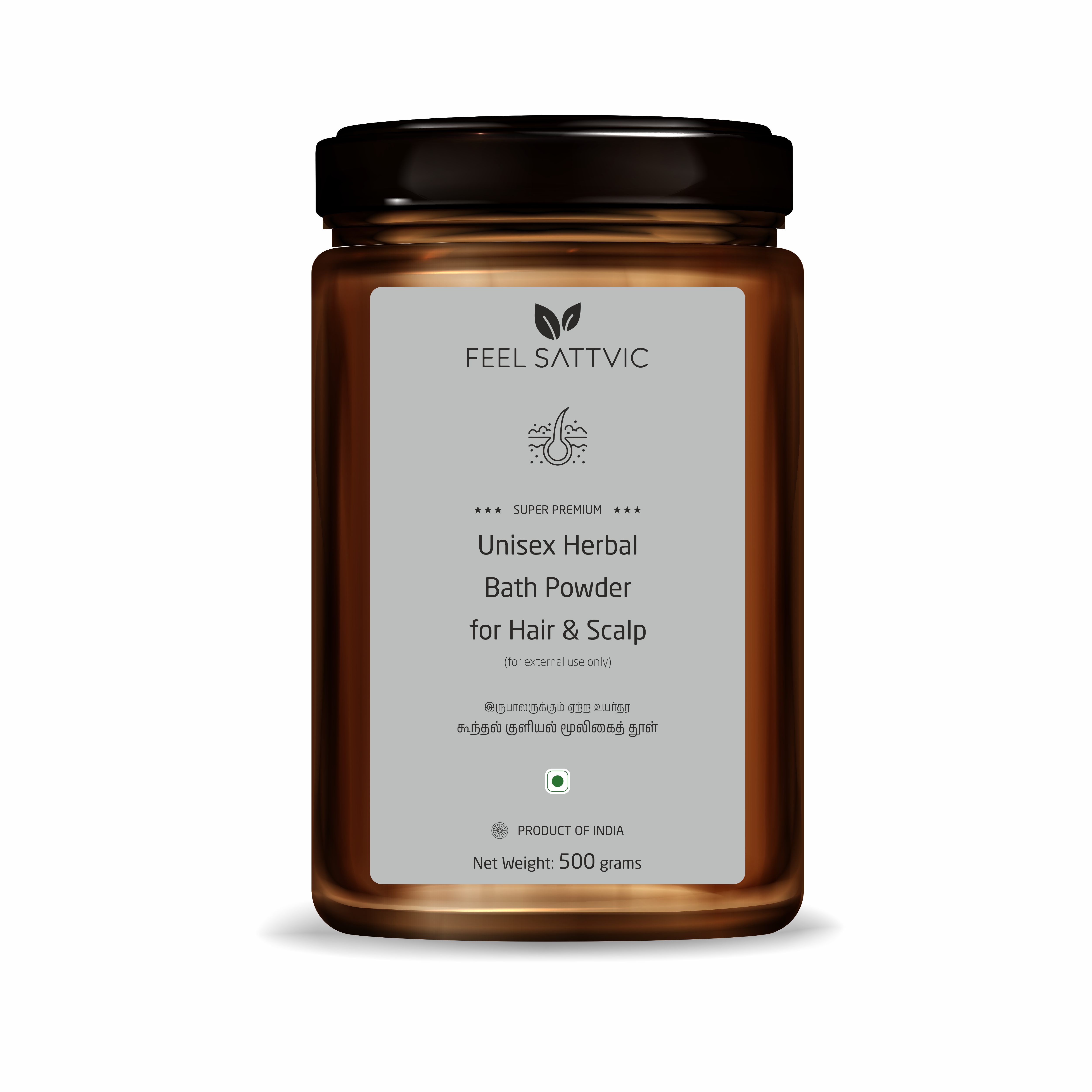 Super Premium Unisex Herbal Bath Powder for Hair & Scalp - 500g