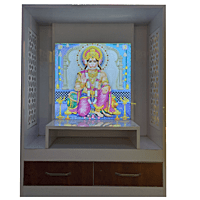 Hanuman Ji Mandir Printed on Acrylic with Storage Space | Sehrawat Brothers