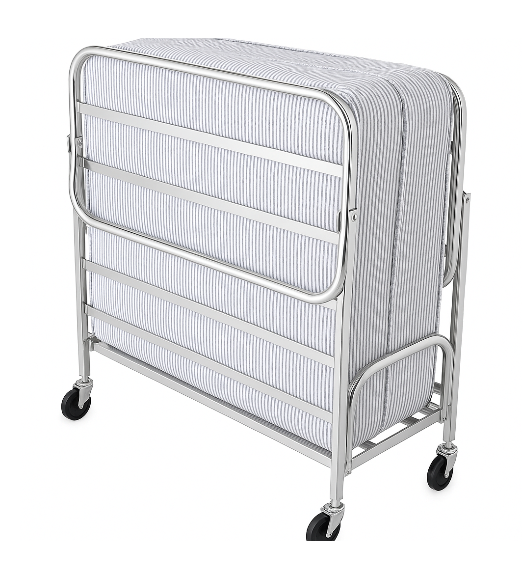 Sofrito Stainless Steel Foldable Rollaway Bed with 6-Inch Mattress | Durable & Portable Guest Bed Sofrito Stainless Steel Foldable Rollaway Bed with 6-Inch Mattress | Durable & Portable Guest Bed