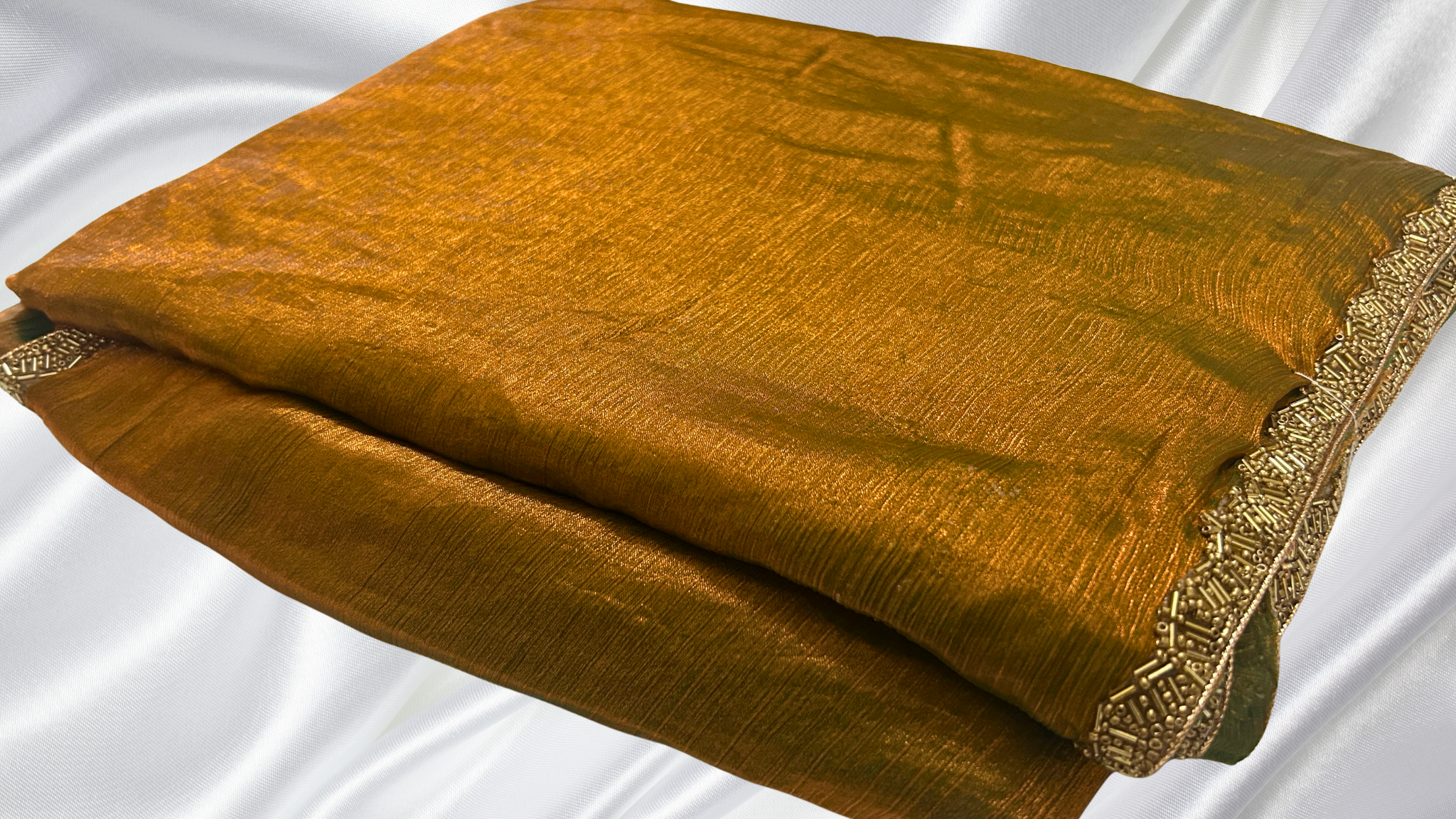 Space Silk Designer Saree - Golden Yellow