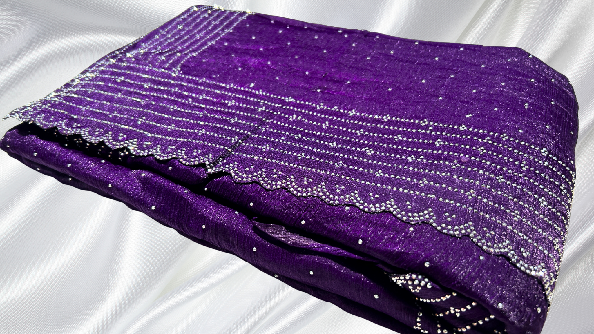Darbar Space Silk Stone Work Designer Saree - Purple
