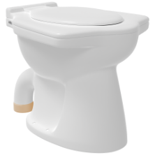 EWC-33111PP Elite EWC S Trap With Normal Close Seat Cover, Hinges, Fixing Accessories