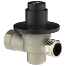 MP-MB-5221 Metropole Forged Brass WC Flush Valve 40mm (1.5" Inch) With Exposed Shut Off Provision & Round Plate (Matt Black)