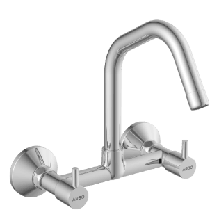 EL-1813 Sink Mixer With Swinging Spout With Connecting Legs With Wall Flange (Wall Mounted Model)