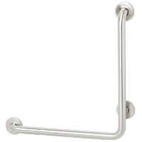 DF-022 Grab Bar Right 90° L-Angle 300 x 600 mm Satin