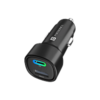 Portronics 80 W Turbo Car Charger (Black) Type-C & USB Portronics 80 W Turbo Car Charger (Black) Type-C & USB