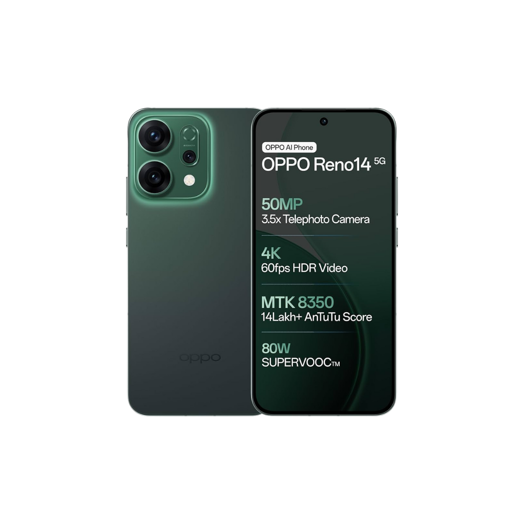 OPPO Reno14 5G 6000 mAh Battery | Dimensity 8350 Processor OPPO Reno14 5G 6000 mAh Battery | Dimensity 8350 Processor