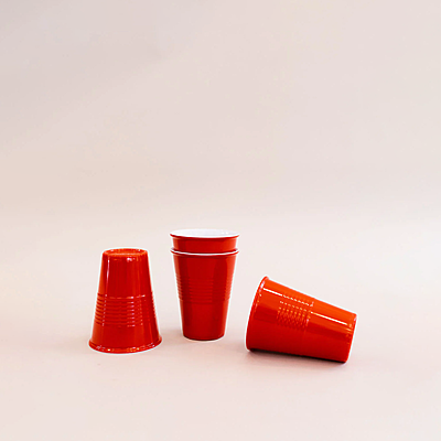 The Magic Balloons- Set of 30 Red Beer Pong Glasses 450ml Red Beer Pong Cups Durable and Reusable Red Party Glasses Perfect for Christmas, Holi, and Diwali.