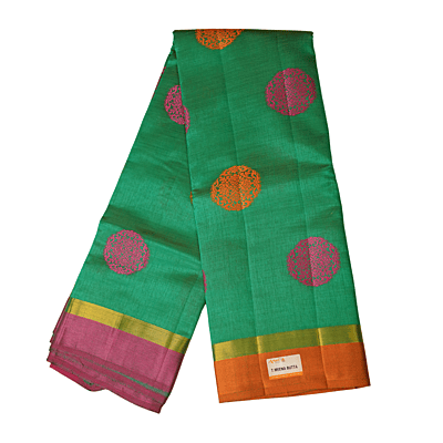 T.Meena Butta Saree (Green)