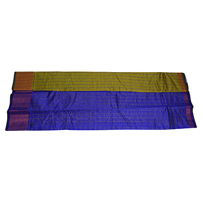 Mixed Cotton Saree (Yellow)