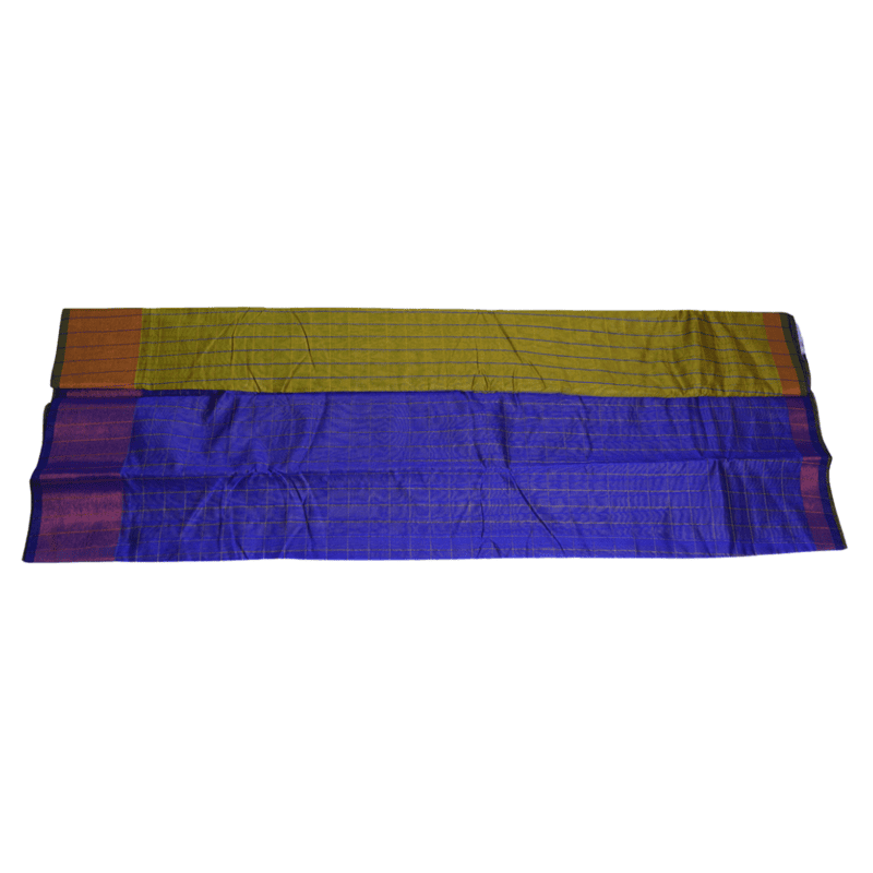Mixed Cotton Saree (Yellow)