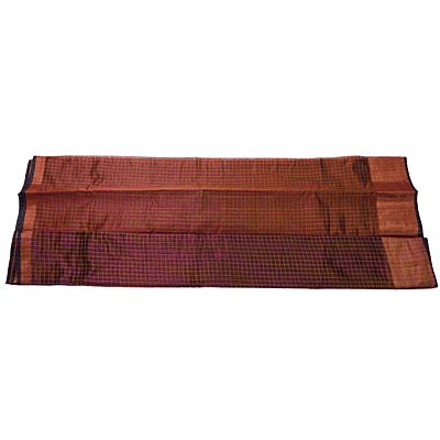 Mixed Cotton Saree (Merun)