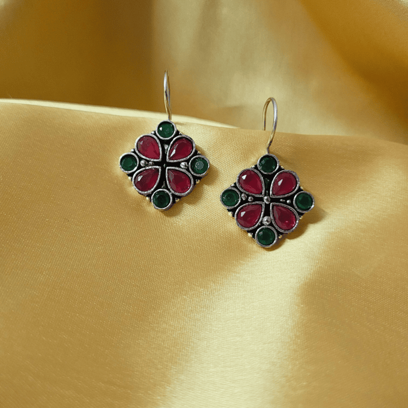 Roop Earrings- Red and Green Roop Earrings- Red and Green