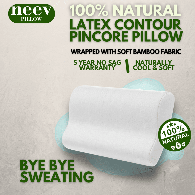 Neev 100% Natural Latex Pincore Contour Pillow