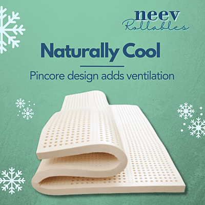 Neev 2 Inches 100% Natural Pincore Latex Rollable Topper