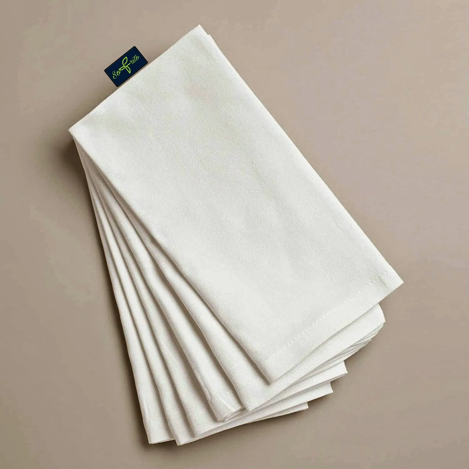 Table Napkin Plain 20s Cotton - White