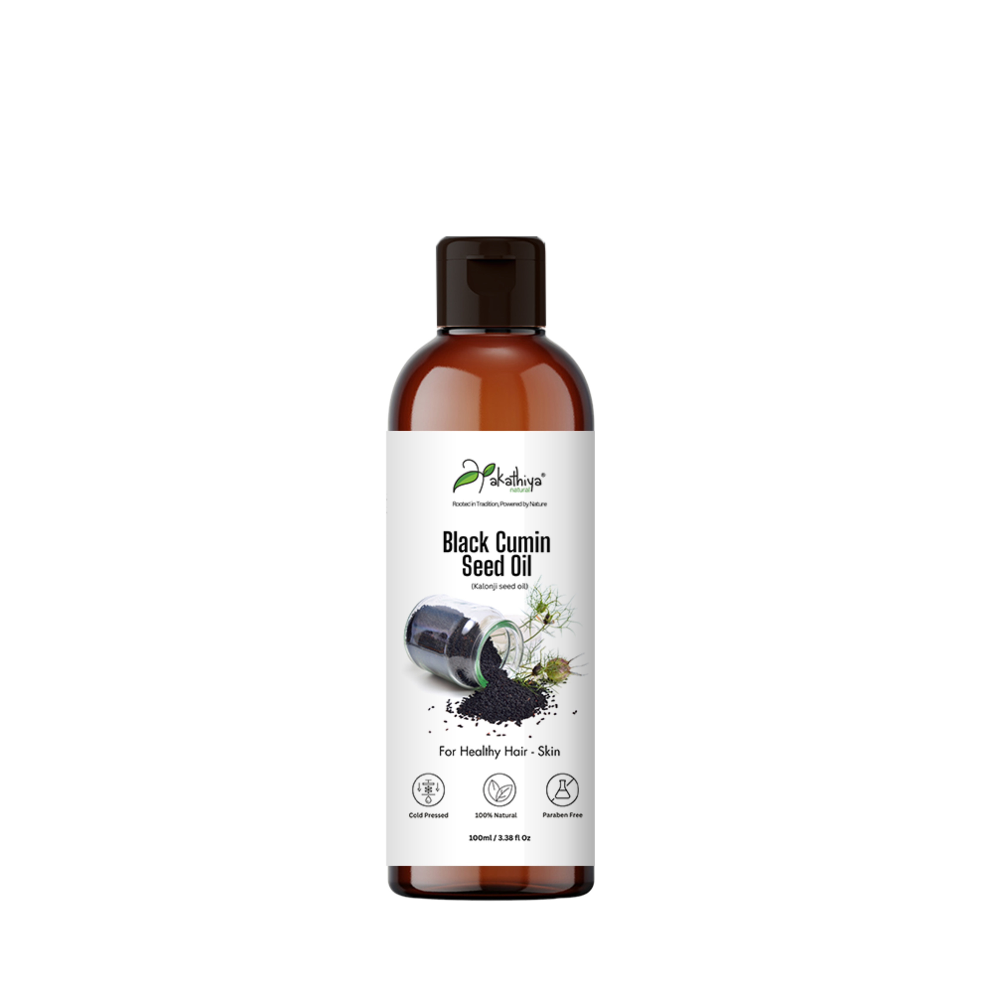 Black Cumin Seed Oil (100ml) – Cold-Pressed Elegance for Skin & Hair Rejuvenation